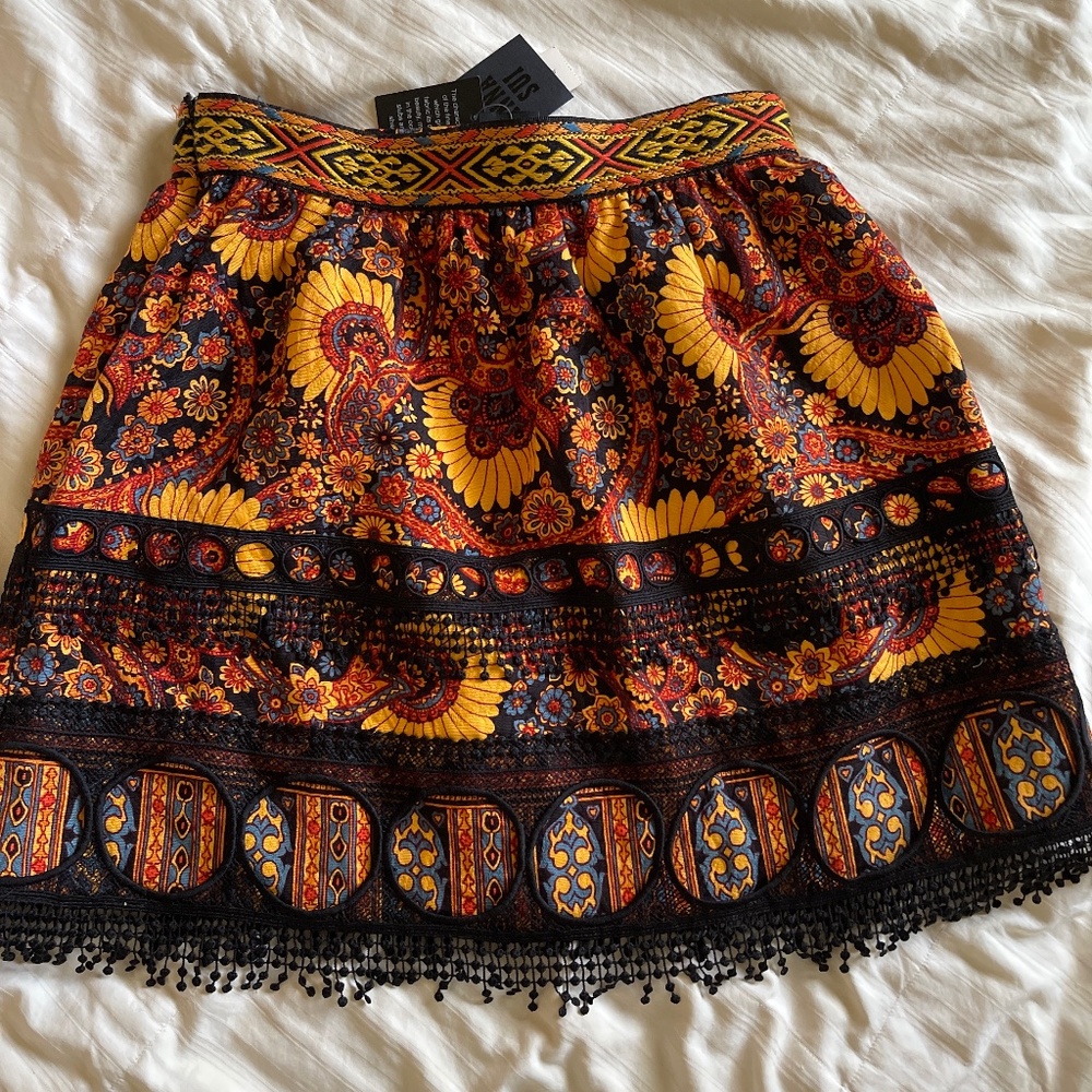 Anna Sui / Anthropologie Sunshine Multi Skirt NWT